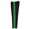 Мужские брюки хорошего качества, черные повседневные иглы, простые брюки в зеленую полоску, мужские и женские модные универсальные спортивные штаны большого размера
