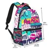 School Bags 2021 OLN Style Backpack Boy Teenagers Nursery Bag Abstract Slogan And Grunge Elements Back To218I