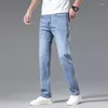 Männer Jeans 2024 Kühle Frühling Männer Mode Baggy Hohe Taille Gerade Bein Männlicher Vater Stretch Denim Hosen Slim Fit plus Größe 28-40 Hosen