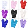 Five Fingers Gloves Short Satin Women Wrist Length Black Opera Summer Accessories For Gothic Lolita Vestidos De Fiesta253G