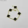 Fashion Classic 4/four Leaf Clover Chain Agate Shell Mother-of-pearl Girl Wedding Mother Day Jewelry Women Gift 240228