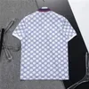 Europe Italy Allover Letter Print Polos T Shirt High Street Kort ärm tee par kvinnor män mode streetwear tshirts 24SS 0228