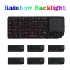 Keyboards 2.4G RF mini wireless Keyboard Spanish/Russian/English 3 in 1 mini Handheld Qwerty +Touchpad Mouse For PC Notebook Smart TV