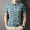 Herrpolos 2024 Summer Business High-end Plaid Top True Pocket Korean Short Sleeve Polo Shirt Casual Fashion Versatile T-shirt