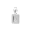 Étiquette en alliage métallique de Zinc plaqué argent, colle sur caution, 100 pièces, 21x7mm296d