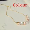 11-12mm Color Baroque Pearl Necklace 18 K Gold Classic Luxury Chic Party Handmade 240220