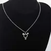 10PCS Transgender Symbol Pendant Necklace Male and Female Trans Gender Sign Stainless Steel Lgbt Queer Bisexual Lesbian Pride Gay Charm Chain Choker