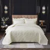 Yaapeet colcha acolchoada de algodão queen branco capa de cama cobertor king size lençóis grossos e fronhas el spreads 240227