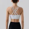 Outfits Sexy Kriskras Sportbeha Dames Push Up Draadloos Gevoerde Yoga Bh Schokbestendig Training Workout Gym Fiess Ondergoed Crop Tops