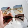 Original 1to1 New fashion h-house square Sunglasses Womens street shooting Tiktok net red personalized glasses large frame sunglasses W3W5