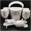 Ice Buckets And Coolers With 6Pcs White Glass Moet Chandon Champagne Plastic Drop Delivery Home Garden Kitchen Dining Bar Barware Dhbfi