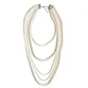 Korea Fashion 5 layers Long Sweater Chain Necklace for Women Party Pearls Jewelry Collares De Moda 240222