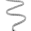 ألوان الفضة قلادة حبل سلسلة Colgante Plata de Ley 925 Mujer Pierscionki Jewelry for Women Chains277W