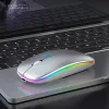 Mice Bluetooth Wireless Mouse 3Level DPI Silent Backlight Rechargeable Optical Mouse USB 2.4GHz 1600DPI for Computer Laptop PC Office