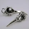 Alloy 50pcs Vintage Style Bronze Silver Tone Skull Bird head Flower Charms Necklace Pendant Jewelry Accessories 278V