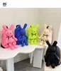 2024 Sweet cool rabbit cartoon men's and women's backpack new large capacity fashion travel bag cute rabbit school backpack