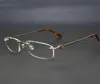 Frame di occhiali trasparenti quadrati in metallo per uomini donne senza bordo retros cornice ottica occhiali occhiali computer 9011 recc7837950