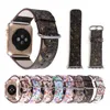 Дизайнерский кожаный ремешок с национальным принтом для Apple Watch Ultra 49 мм, ремешок se 41 мм, 45 мм, 42 мм, 38 мм, 40 мм, 44 мм, ремешок для наручных часов с цветочным дизайном, браслет iwatch 8 7 6 5 4 3 категория