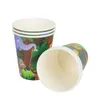 Nouveau 12 pièces Jungle Animal et ensemble Safari papier jetable assiette tasse enfants fête d'anniversaire fournitures