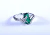 Anelli a grappolo Big Emerald Gemstone Scatedout 925 Sterling Silver Diamond Exagerated Hand Fine Jewelry for Women Vintage7369658