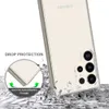 Crystal Clear Phone Case för Samsung S24 Ultra Galaxy S23 Fe 22 Plus Mobiltelefon Cover Soft TPU Frame Acrylic Protective Shell