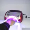 Secadores de unhas Atacado- Polonês Gel Art Ferramentas Profissional 48W LED Lâmpada Luz 110-220V Secador com Display LCD Temporizador Leitor Drop Delive Dhcab