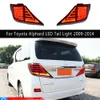 Acessórios do carro streamer indicador de sinal de volta para toyota alphard led conjunto de luz traseira 09-14 acessório de iluminação lâmpada traseira lanterna traseira