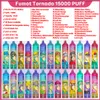 オリジナルのFumot Randm Tornado 15000 Puffs使い捨てEタバコVape Pen 25ml Pod 850mah充電式バッテリー中国本物の卸売Vaper Dechechable Puff 15k