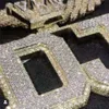 Créateur de bijoux Hip Hop 925 argent sterling plaqué or VVS Moissanite diamant lettre pendentif glacé bijoux PendantHipHop