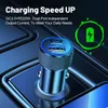 OEM 38W metal car charger usb QC 3.0 18W and PD 20W dual line simultaneous super fast charging For iphone Samsung HUAWEI xiaomi Smartphone With packaging