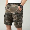 Männer Shorts Sommer Casual Outdoor Lose Camouflage Sport Arbeitskleidung Hosen Mode Mehrere Taschen Gerade Rohr