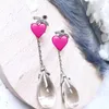 Channel Pearl Diamond Dangle Earrings for Women Party Wedding Lovers Gift Fashion Designer smycken med fannelpåse