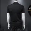 Summer men's classic Polo shirt designer T shirt fashion embroidery pattern stripe sleeve tee men cotton lapel sweatshirt casual pullover top oversize T-shir