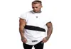 Män kort ärm tshirt mode hip hop gyms singlet bomull bodybuilding män fitness rund hals tshirt9789862