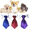 Cão vestuário casamento formal gato laço cor sólida bowknot colar para filhote de cachorro ajustável gravata acessório para animais de estimação