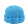 Berretti invernali unisex Beanie Hat Hip Hop Uomo Tinta unita Skull Caps Moda Melone Cappelli in pelle Outdoor Warm Roll Up Edge Berretto lavorato a maglia