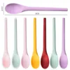 Cuillères en silicone multi-usages à long manche cuillère à soupe de riz cuillère à crème glacée cuillère à café cuillère à café vaisselle de cuisine T9I002575