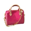 Pink Pillow Bag Designer Crossbody Bags Patent Leather Fashion Letters Golden Hardware Detachable Chain Strap Women Small Tote Handbags Purse 17cm