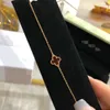 Designer Jewelry Luxury Bracelet Link Chain VanCA Mini Single Flower Bracelet High end S925 Non fading High version Live Broadcast High Single Flower Not