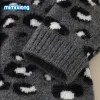 Jaquetas macacão de bebê chapéus conjuntos de roupas moda leopardo malha recém-nascidos meninos meninas macacões roupa outono inverno da criança infantil malhas