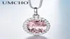 Umcho Luxe Roze Saffier Morganite Hanger Voor Vrouwen Echt 925 Sterling Zilveren Kettingen Link Chain Sieraden Verlovingscadeau Nieuwe Y9935053