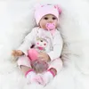 4555cm Realistic Reborn Doll Handmade Soft Cloth Body Baby Dolls Bebe borm Girl With Pacifier 240223