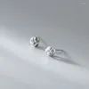 Studörhängen Real 925 Sterling Silver Gold-Tone Twisted Cute Mini Knot Studs for Women Girls