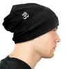 Basker unisex vinter varm motorhuv femme stickade hattar cool om symbol beanie cap yoga andlig meditation buddhism aum mössor för män