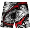 Pantaloncini da uomo 2024 Graffiti modello 3D costume da bagno uomo costume da bagno ad asciugatura rapida Bermuda maschile allentato Graphic Beach