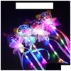 Gants LED Papillon Glowstick Light Stick Concert Glow Sticks Colorf Plastique Flash Lights Cheer Électronique Baguette Magique Noël Dro Dhgil