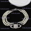 Tennis laureato collana di lusso collana di design loopy gioielli di perle con diamanti per le donne ary ciondolo regina Collana di strass di cristallo catena di gioielli T240228