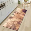 Carpets 1Pcs Modern Simple Wood Pattern Print Floor Mat Kitchen Bathroom Entrance Non-slip Door Carpet Home Decoration