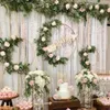 New New Round Floral Hoop Wreath Rame Wedding Engagement DIY Dream Catcher Wall Hanging Craft Metal Ring For Table Decorations