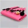 Pincéis de maquiagem Zoreya Novo 10 Pcs Essencial Pincéis de Maquiagem Conjunto Atualizado Profissional Make Up Animal Hair Natural Tool Kits Drop Deliver Dhewk